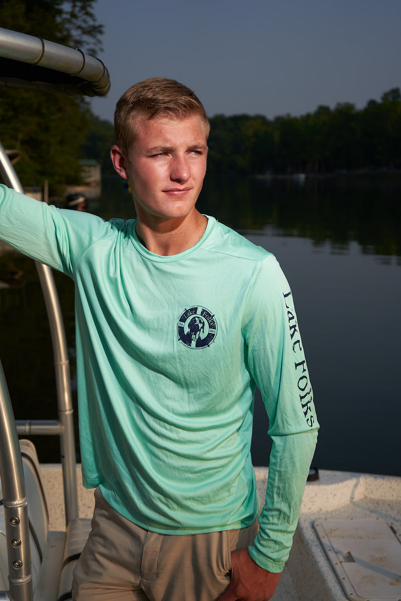 Men's Dri Fit Performance Long Sleeve shirt w/ Chain of Lakes Map – Chain  Life Lake Shop