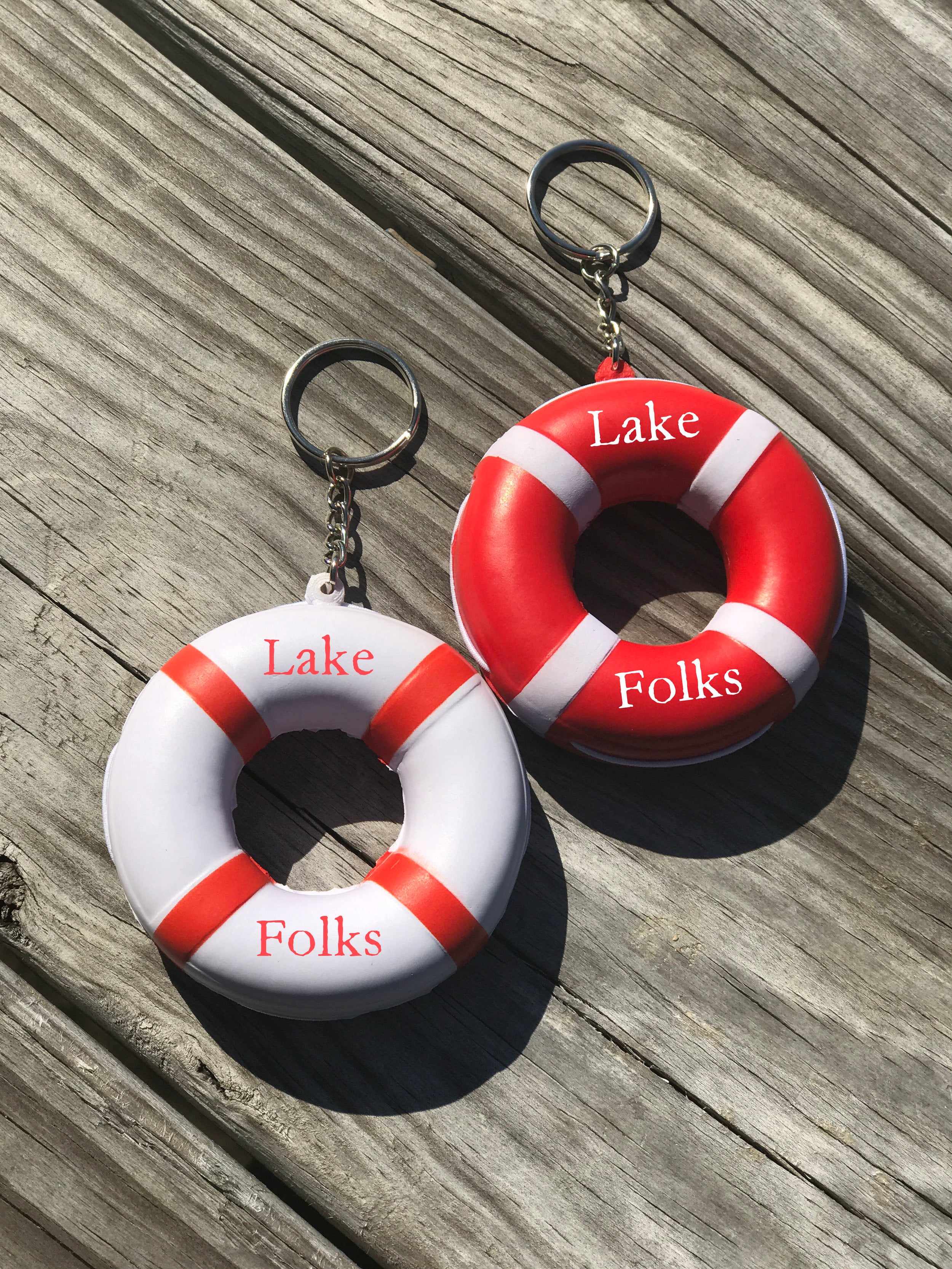 Lake Folks Floating Lifesaver Key Chain