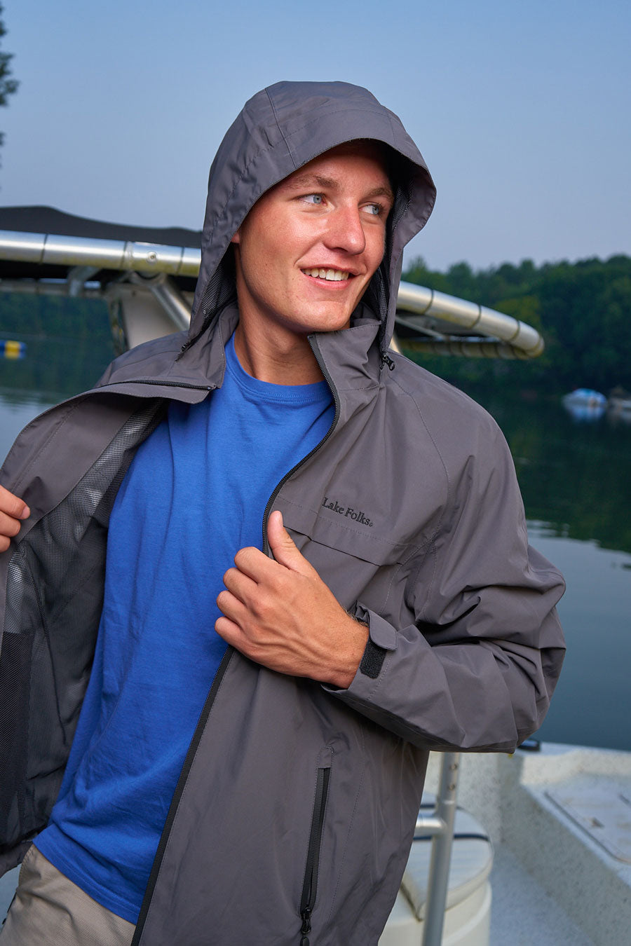 JAEZZIY Rain Suits for Men Women Waterproof Lightweight Hooded Breathable Rain  Gear Raincoat for Fishing Hiking Cycling (Grey L) - Yahoo Shopping